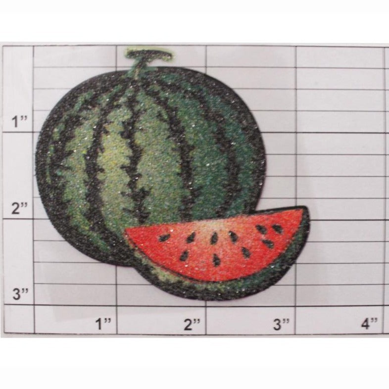 Texured glitter watermelon applique