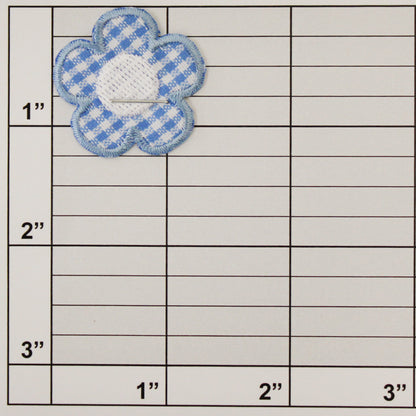 Plaid Flower Applique 3 colors