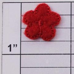 Small felt flower 10 colors (6 per bag)