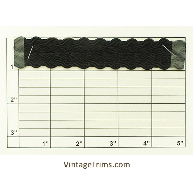 Scalloped Braid 1" (Per Yard) Black