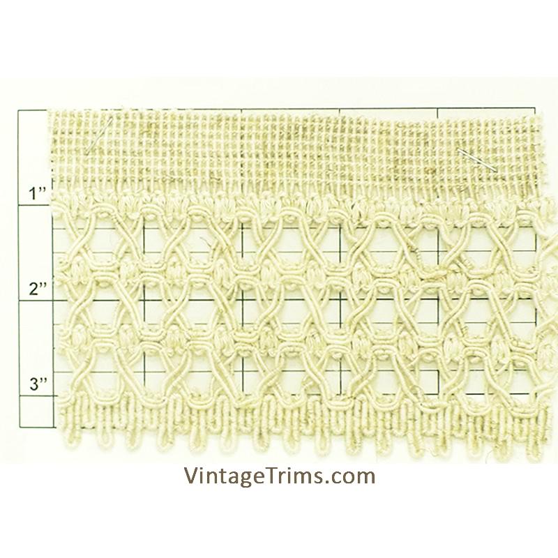 Scalloped Loop Braid 3-1/2" (Per Yard) Beige