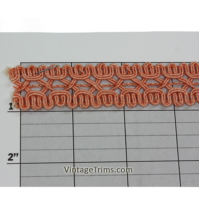 Decorative Soutache Cord Braid 7/8" Salmon