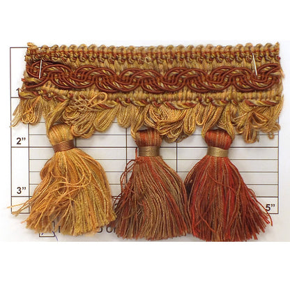 Baroque Collection Tassel Fringe 4" (Per Yard) 8 Colors