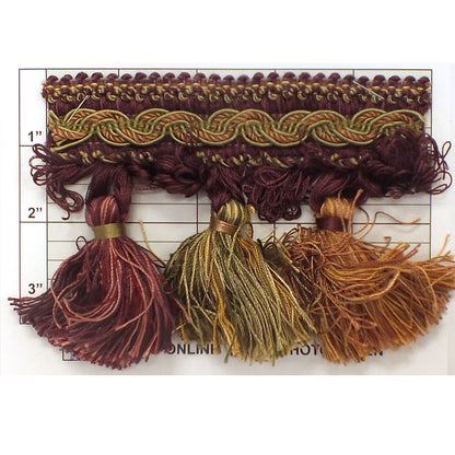 Baroque Collection Tassel Fringe 4" (Per Yard) 8 Colors