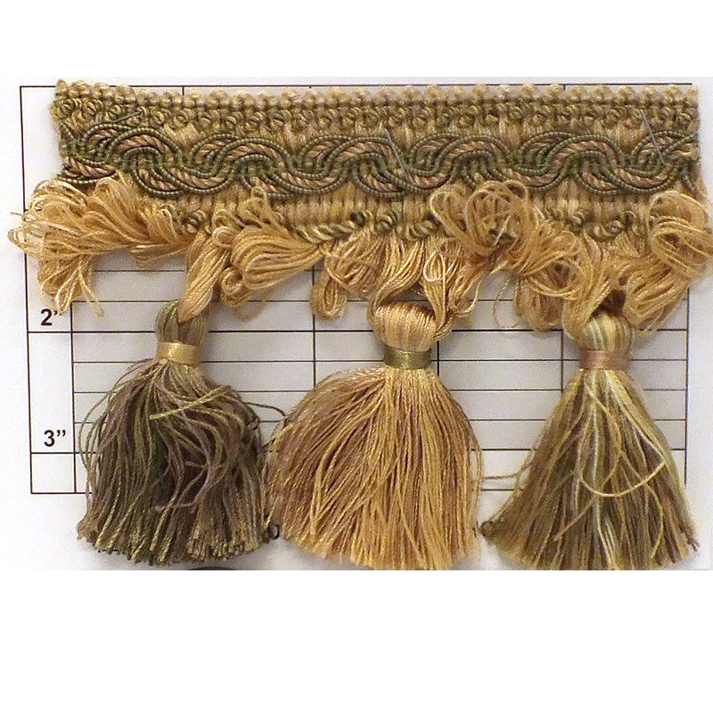 Baroque Collection Tassel Fringe 4" (Per Yard) 8 Colors